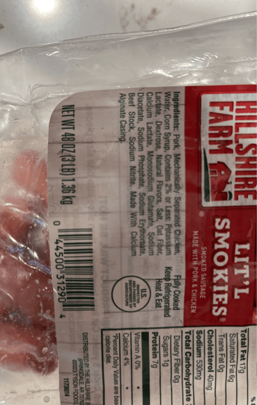 Hillshire Farm Lit'L Smokies Smoked Sausage Made With Pork & Chicken