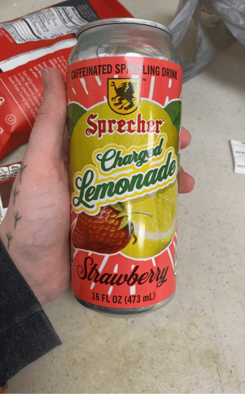 Sprecher Charged Lemonade Strawberry Caffeinated Sparkling Drink