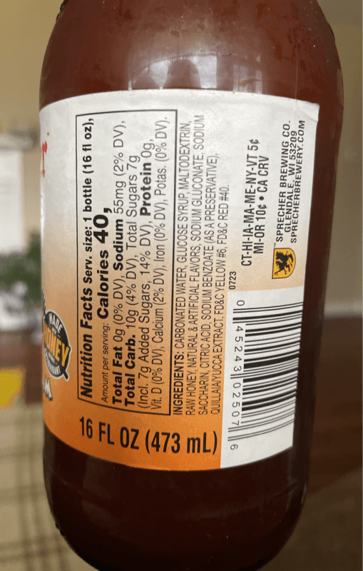 Sprecher Fire Brewed Orange Dream Craft Soda