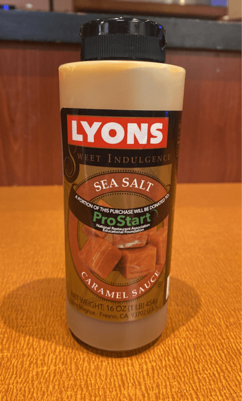 Lyons Prostart Sea Salt Caramel Sweet Indulgence Sauce