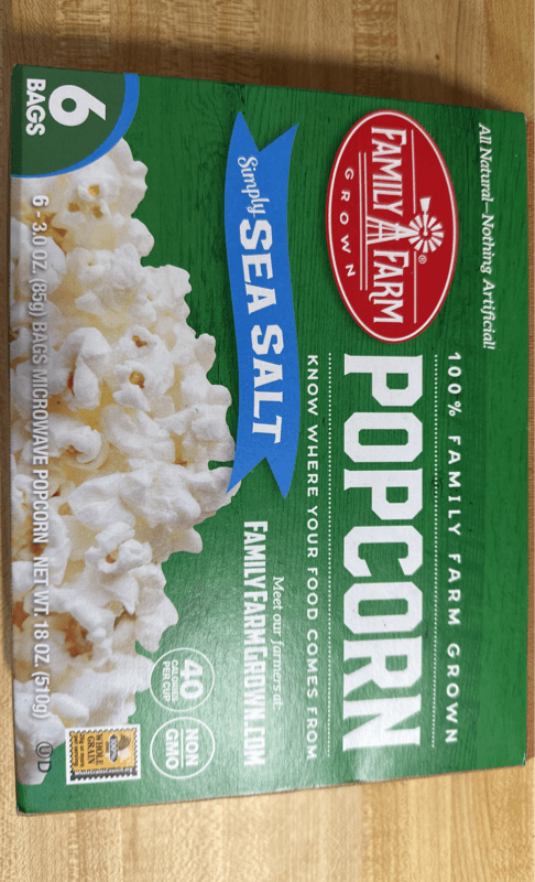 Family Farm Grown Popcorn With Sea Salt