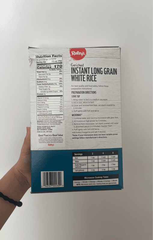Raley'S Enriched Instant Long Grain White Rice
