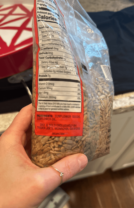 Trader Joe'S Roasted & Unsalted Sunflower Seeds