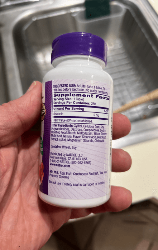 Natrol Sleep Melatonin Fast Dissolve Strawberry, Dietary Supplement
