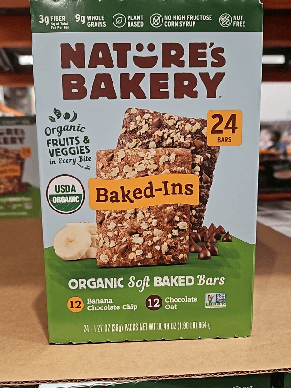 Nature'S Bakery Banana Chocolate Chip And Chocolate Oat Organic Soft Baked Bars