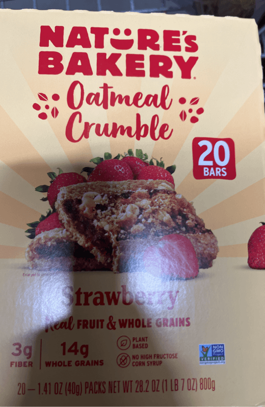 Nature'S Bakery Oatmeal Crumble Strawberry Bars