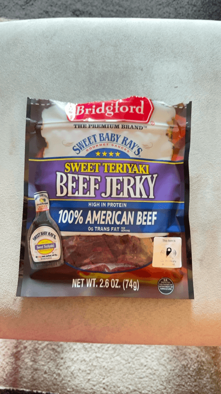 Bridgford Sweet Baby Ray'S Sweet Teriyaki Beef Jerky 100% American Beef