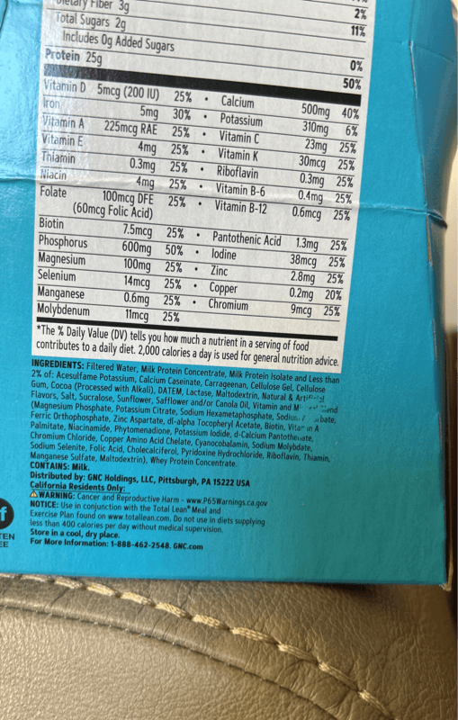Gnc Total Lean Lean Shake 25 Girl Scout Thin Mints 4 Bottles