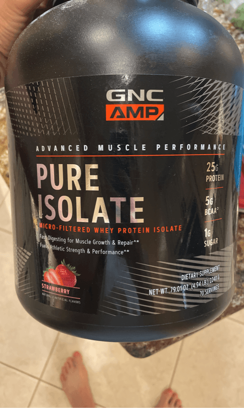 Gnc Amp Pure Micro-Filtered Whey Protein Isolate Strawberry Flavor