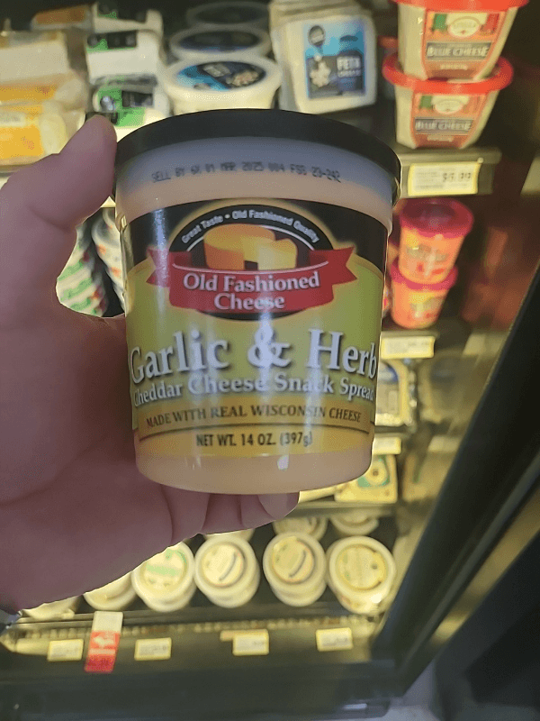 Old Fashioned Cheese Garlic & Herb Cheddar Cheese Snack Spread