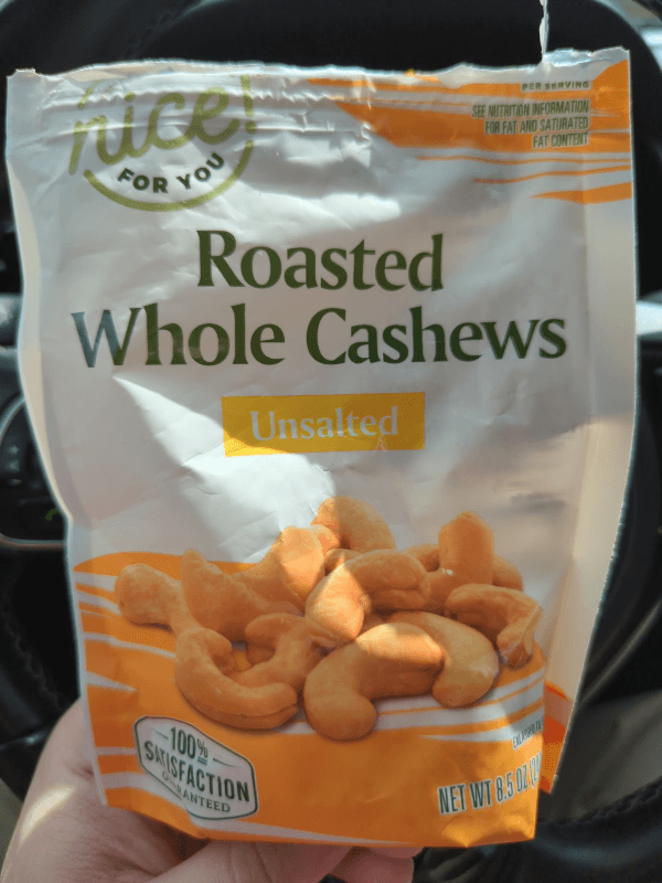 Nice! Roasted Whole Cashews Unsalted