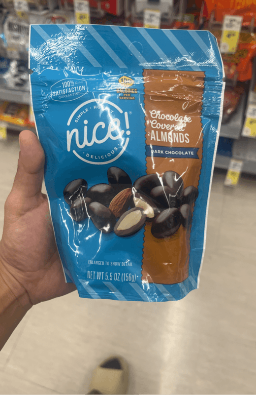Nice! Chocolate Covered Almonds, Dark Chocolate