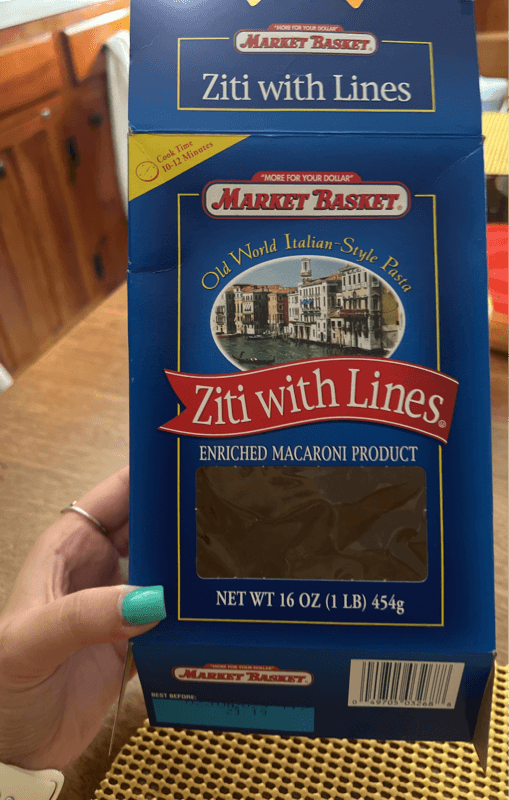 Market Basket Ziti With Lines Enriched Macaroni Product