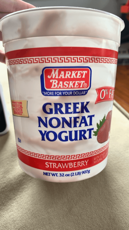 Market Basket Greek Nonfat Yogurt Strawberry