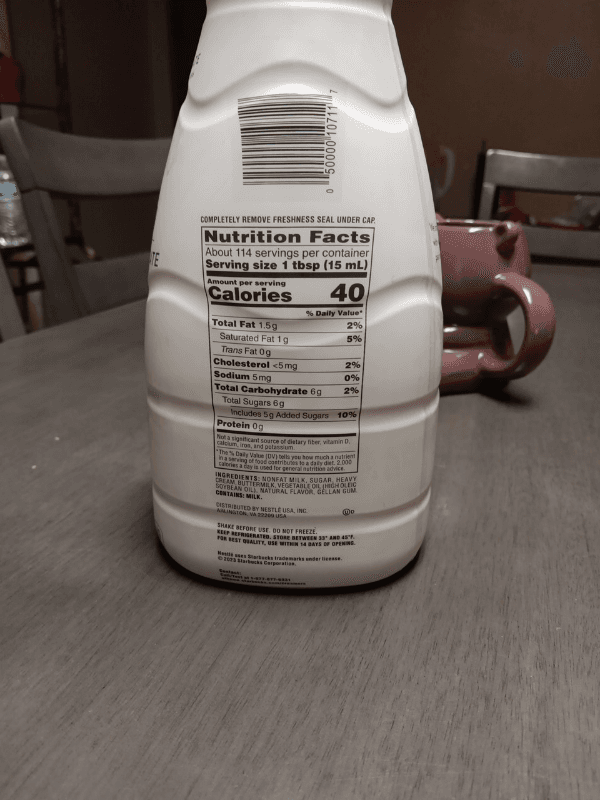 Starbucks Creamer White Chocolate Mocha
