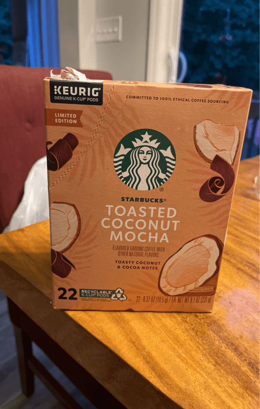 Starbucks Toasted Coconut Mocha Flavored Ground Coffee With Other Natural Flavors Toasty Coconut & Cocoa Notes