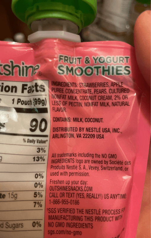 Outshine Fruit & Yogurt Smoothie Strawberry Coconut