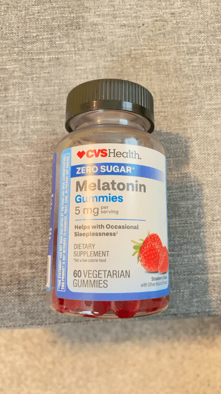 Cvs Health Zero Sugar Melatonin Strawberry Flavor 60 Vegetarian Gummies