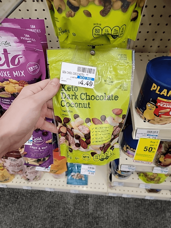 Gold Abound Keto Dark Chocolate Coconut Trail Mix