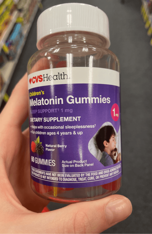 Cvs Health Children'S Melatonin Gummies Sleep Support Natural Berry Flavor Dietary Supplement
