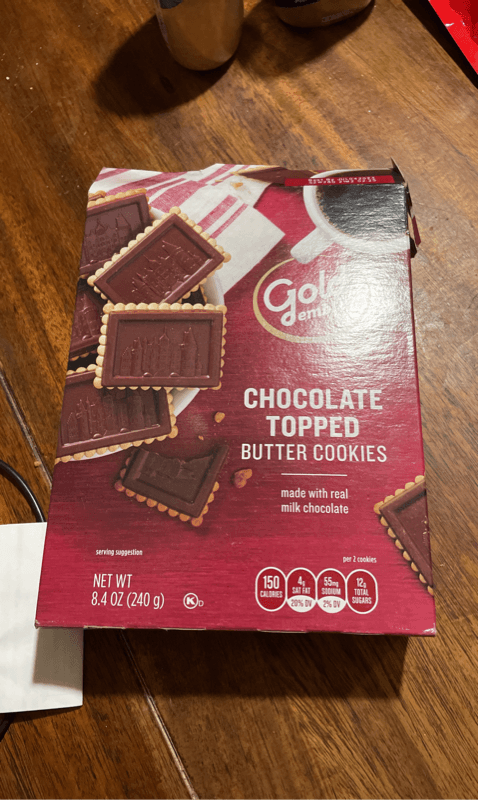 Gold Emblems Chocolate Topped Butter Cookies