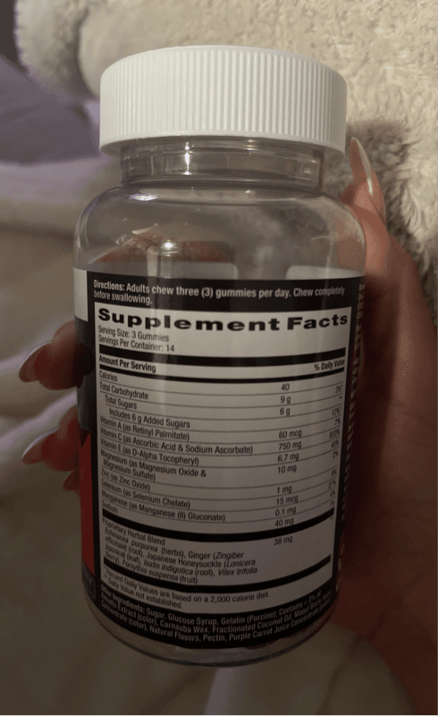 Cvs Health Adult Airshield Mixed Berry, Grapefruit And Orange Flavor Immune System Support 42 Gummies