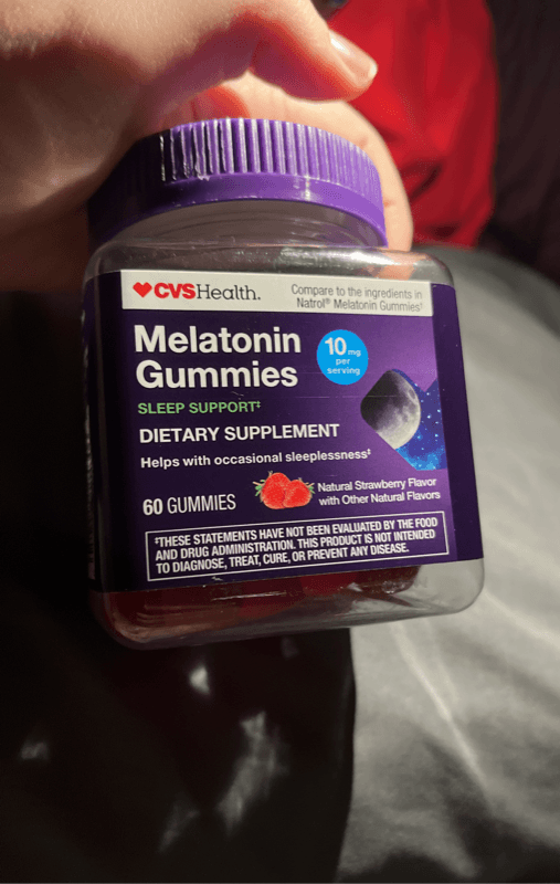 Cvs Health Melatonin Gummies Natural Strawberry Flavor
