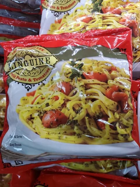 Trader Giotto's Linguine With Pesto & Tomatoes