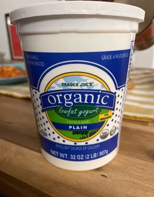 Trader Joe'S Plain Organic Lowfat Yogurt