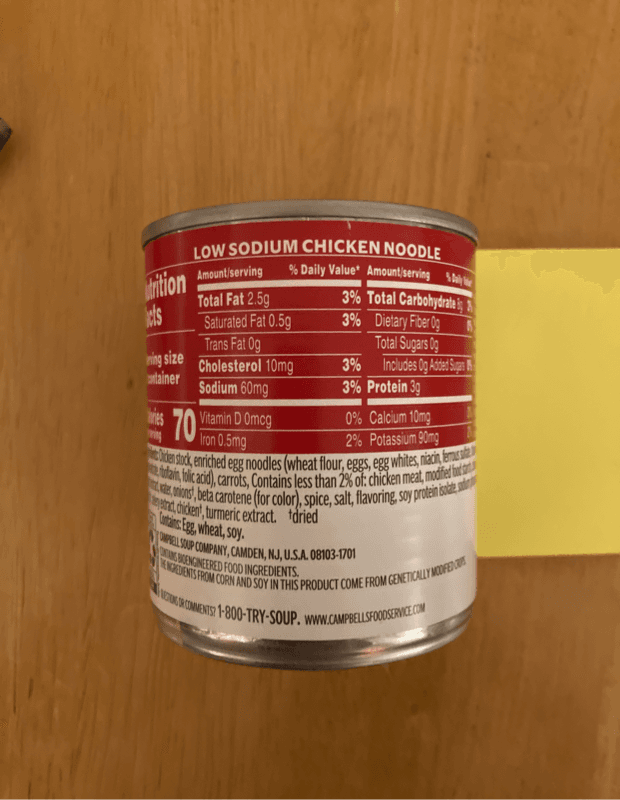 Campbell'S Low Sodium Chicken Noodle Soup