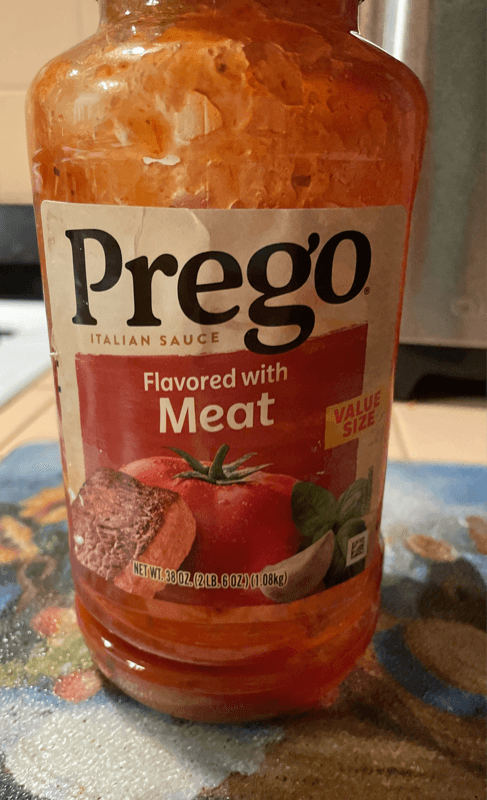 Prego Italian Sauce Flavored With Meat
