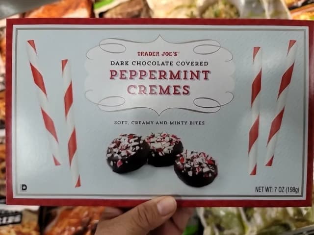 Trader Joes Dark Chocolate Covered Peppermint Cremes 7353