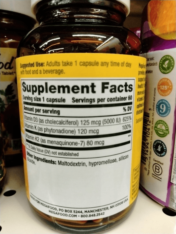 Megafood Vitamin D3, 60 Capsules