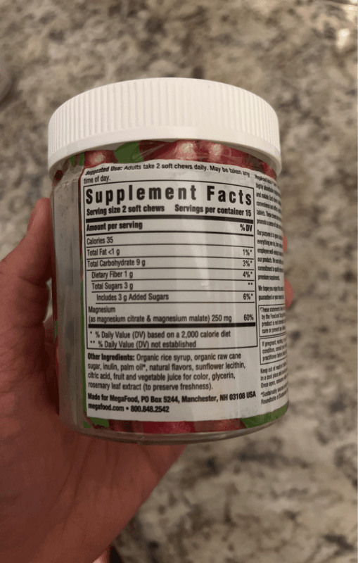 Megafood Relax + Calm Magnesium Grape Flavor 30 Soft Chews