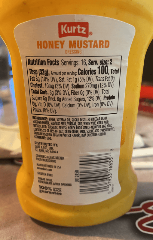 Kurtz Honey Mustard Dressing