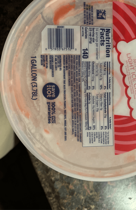 World'S Fair Strawberry Royale Light Ice Cream 1 Gallon