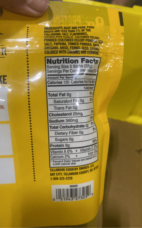 Tillamook Country Smoker Zero Sugar Italian Style Smoked Sausages