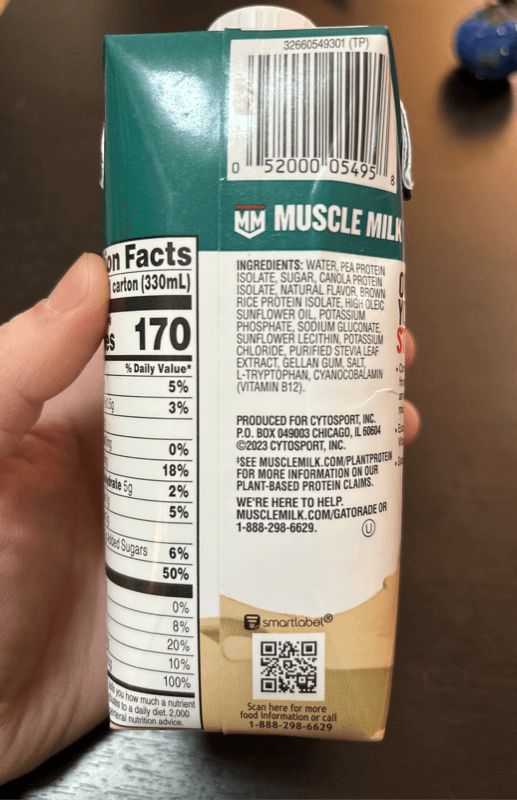 Muscle Milk Plant Based Protein Shake Caramel Vanilla