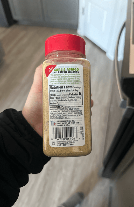 Mccormick Garlic Asiago All Purpose Seasoning
