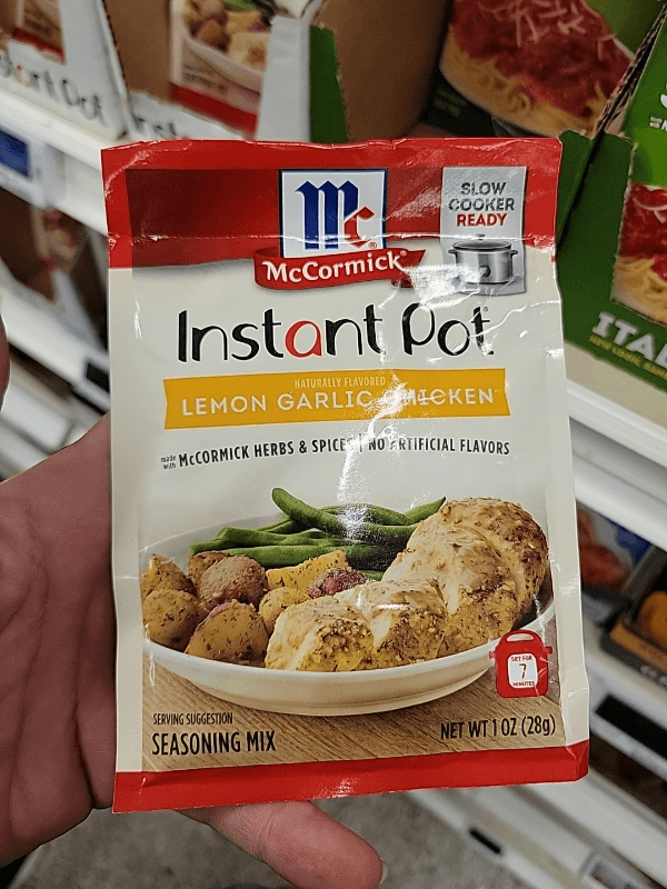 Mccormick Instant Pot Lemon Garlic Chicken Seasoning Mix