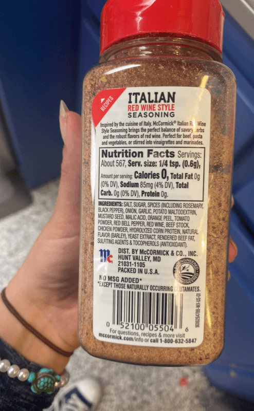 Mccormick Italian Red Wine Style Seasoning