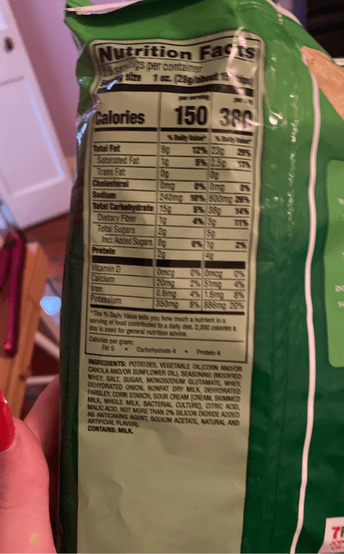 7 Select Sour Cream & Onion Potato Chips