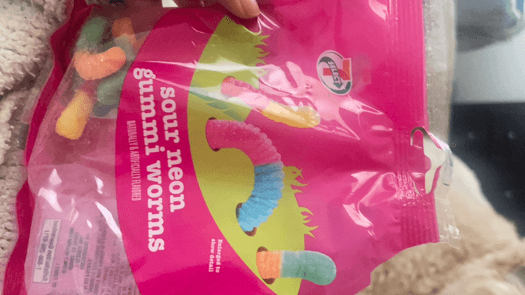7-Eleven 7 Select Sour Neon Gummi Worms