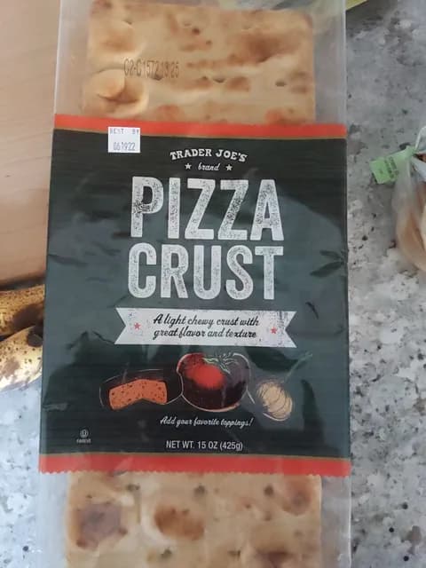 Is it Pistachio Free? Trader Joe's Pizza Crust A Light Chewy Crust With Great Flavor And Texture