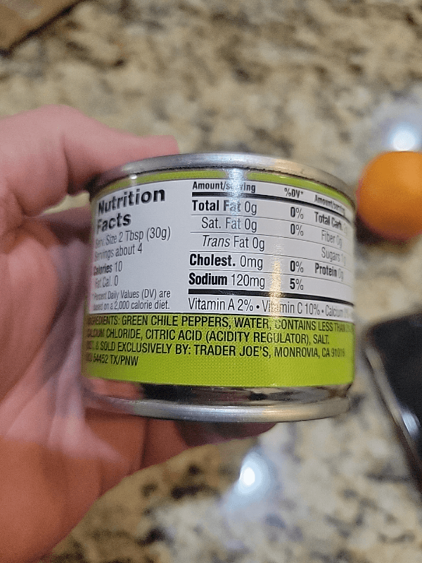 Trader Joe'S Fire Roasted Diced Green Chiles