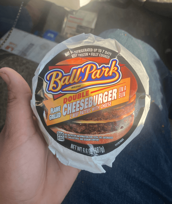 Ball Park Double Flame Grilled Cheeseburger