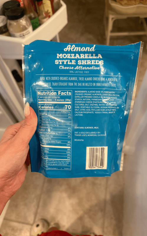 Trader Joe'S Almond Mozzarella Style Shreds Cheese Alternative