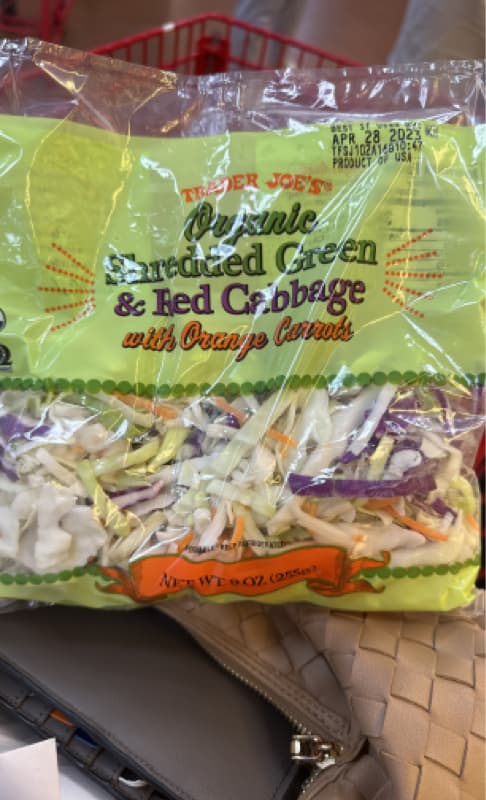 Trader Joe'S Organic Shredded Green & Red Cabbage With Orange Carrots