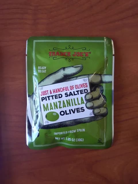 Trader Joe'S Just A Handful Of Pitted Salted Manzanilla Olives
