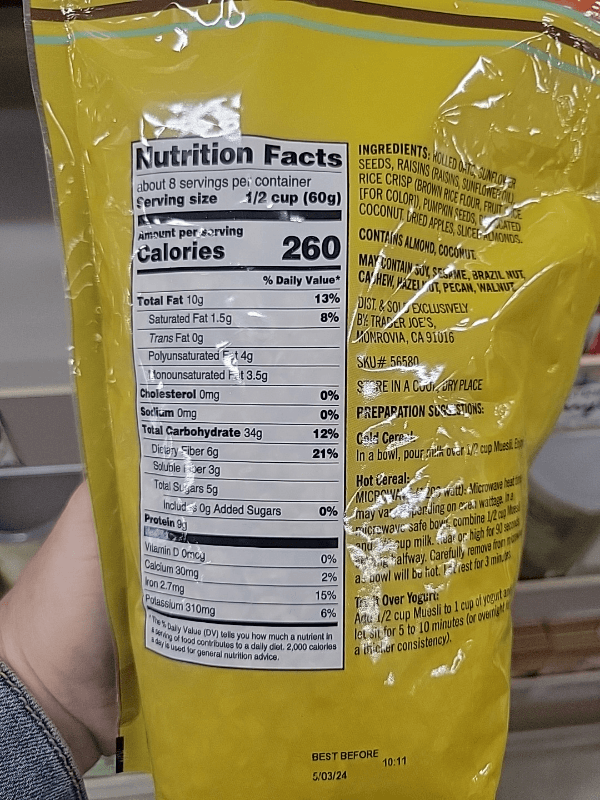 Trader Joe'S Muesli Cereal